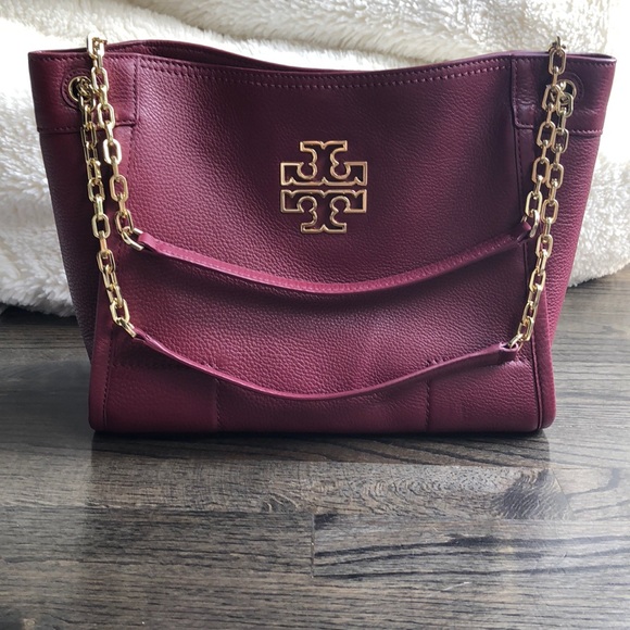 Tory Burch Bags Tory Burch Maroon Shoulder Bag Poshmark